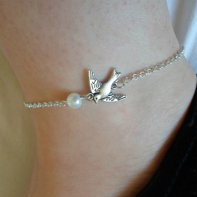 Vintage Star Elephant Anklets Bracelet For Women Boho Pendent Double Layer Anklet Bohemian Foot Jewelry Gift chaine de cheville